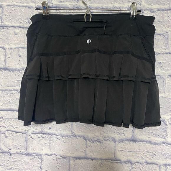 Lululemon Run Pace Setter Skirt Skort Black - Picture 3 of 14